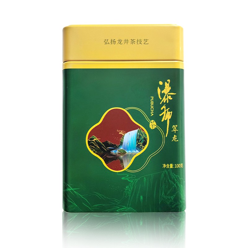 贵州绿茶 安顺瀑布茶办公茶2021新茶 特级翠龙100克罐装